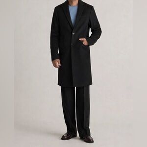NWT Quince Italian Wool Overcoat Men’s Black Extra Large XL